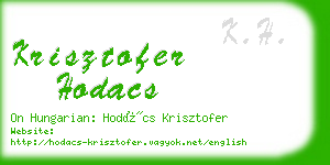 krisztofer hodacs business card